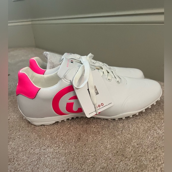 Duca Del Cosma Queenscup White/pink Golf Shoe, 41 NWT - Picture 3 of 8